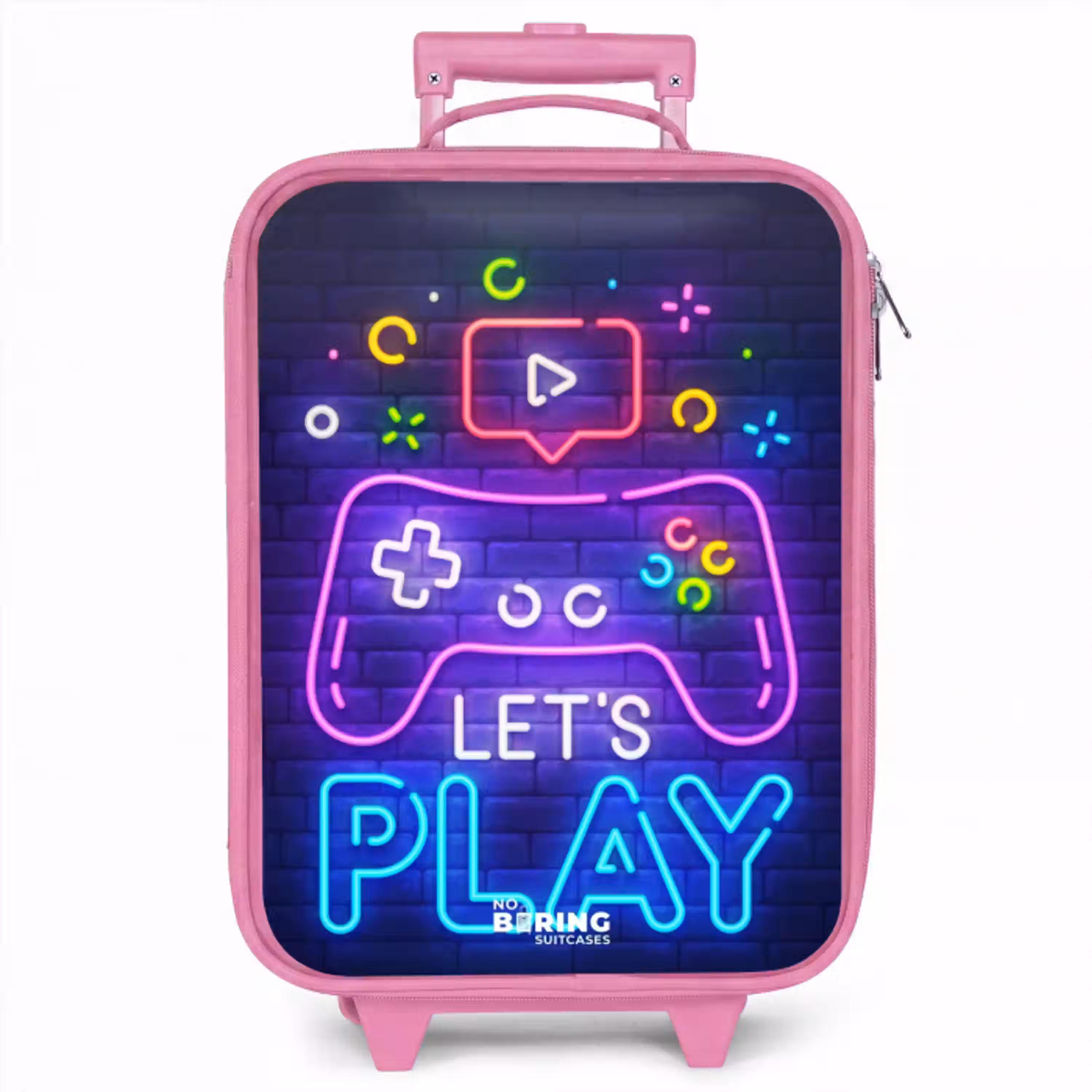 Neoncontroller tegen een bakstenen muur Kinderkoffer - Roze klein -zzz_website3d