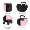 Lederen look licht roze NBS - Handbagage koffer - Volwassenen Unisex middel zzzzzzzbolletjes_FR