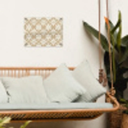 Bloemen - Patroon - Beige tuinposter los doek klein 239 -sfeer7