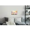 Viooltjes - bij - Zonlicht Muursticker klein -slaapkamer