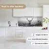 Hert - Mistig - Zwart - Wit keuken achterwand 2 middel -sfeer4_NL