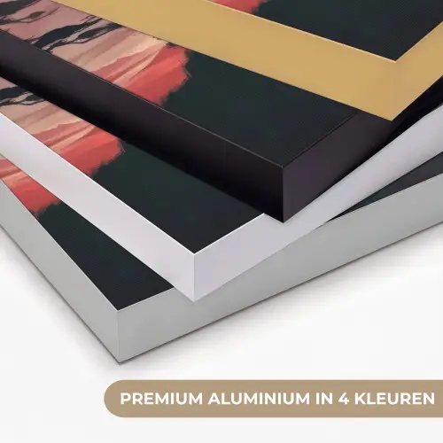 Zon - Krijger - Bomen - Bergen Textielframe zwart klein -USP_kleurenNL