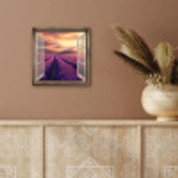 Doorkijk - Lavendel - Landschap - Bloemen - Paars aluminium wit klein -sfeer4