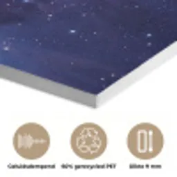 Ruimte - Sterren - Kleurrijk PET vilt klein -closeup_NL