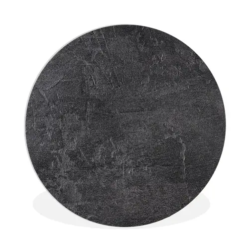 Leisteen - Beton - Natuursteen - Grijs Wandcirkel kunststof plaat 5mm dik klein -3d
