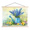 Gieter - Lavendel - Bloesems textielposter latten blank klein -3d