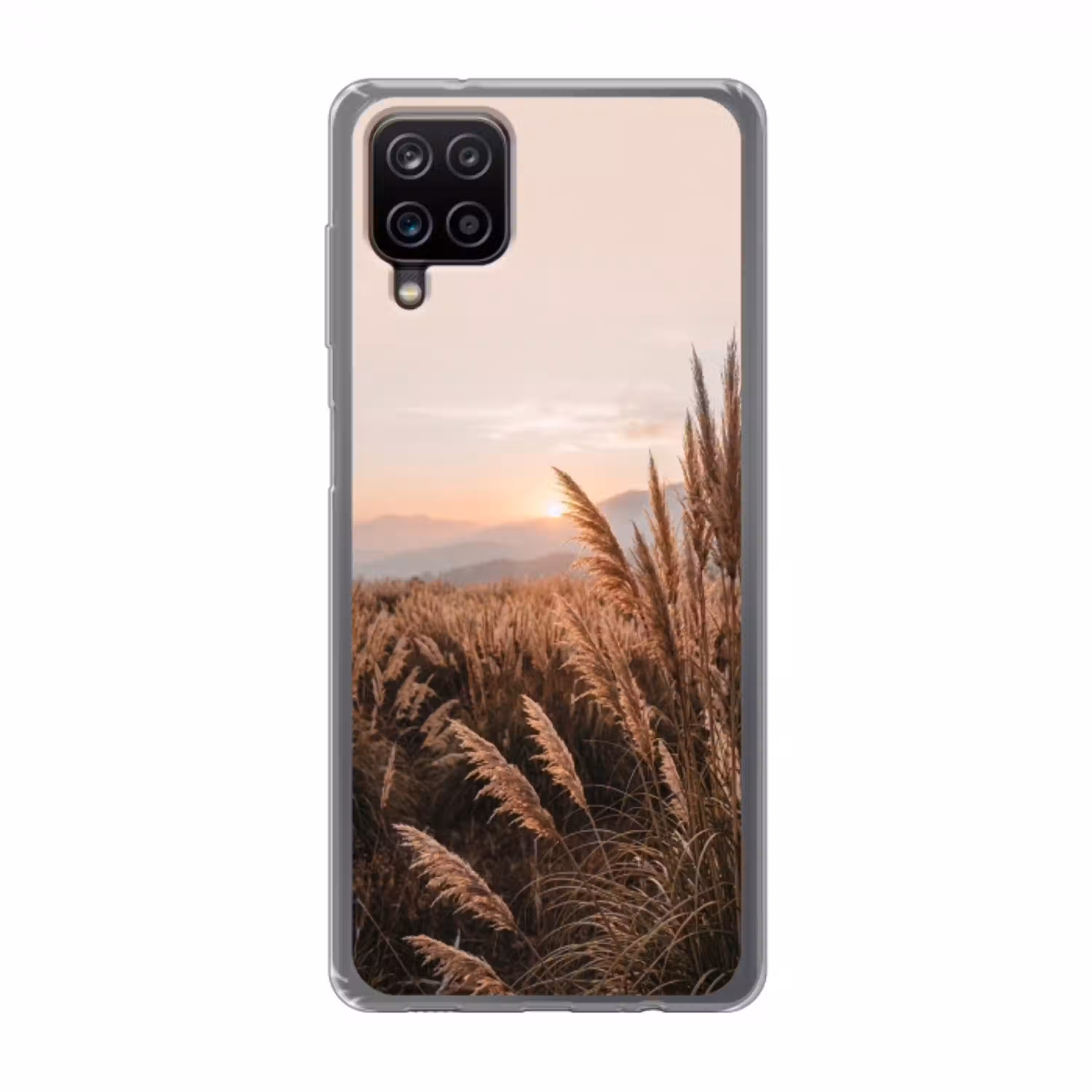 Gras - Veld - Zon - Natuur Telefoonhoesje Samsung Galaxy A12 klein -3d