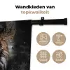 Tijger - Dieren - Portret - Luxe - Zwart Wandkleed katoen middel -sfeer2