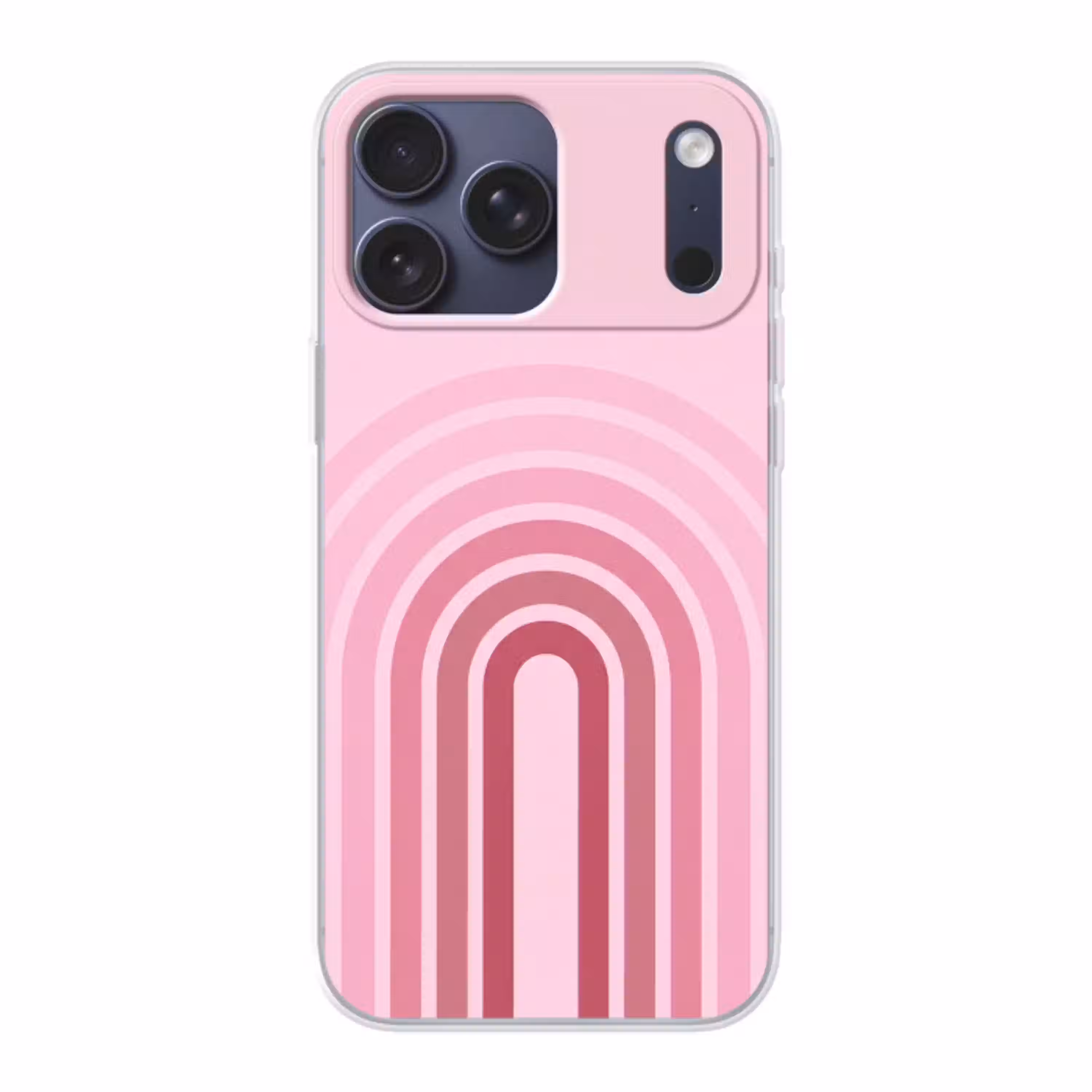 Regenboog - Roze - Abstract - Modern - Minimalistisch Telefoonhoesje iPhone 17 Pro Max klein -3d