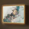 Blauw - Marmer - Goud Light Box met batterij (Wandlamp) middel -z3d_website