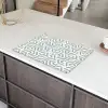 Design - Lijn - Patroon - Groen Inductie beschermer vinyl 3mm klein 276 -sfeer8