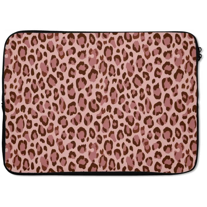 Luipaard - Patroon - Roze laptophoes neopreen klein 279 -zkaufland3dotto