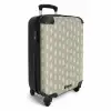 Patronen - Patroon van beige vlekken op Olijfgroene achtergrond NBS - Handbagage koffer - Kinderen Unisex middel -productfoto_3d