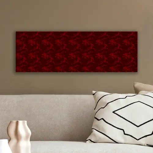 Bloemen - Donkerrood - Patroon canvas 2cm klein 828 -sfeer3