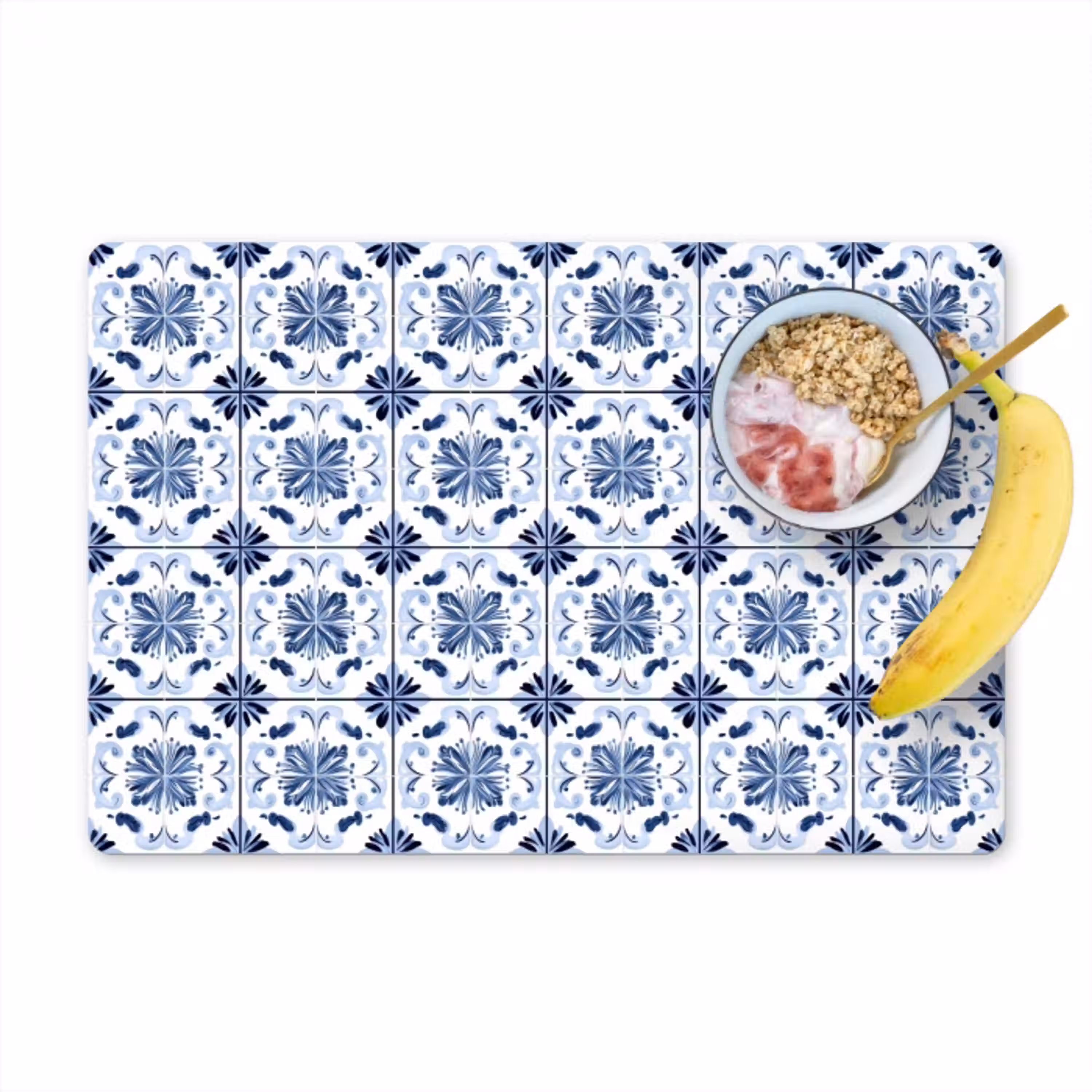 Patroon - Tegel - Blauw Placemat vinyl groot 368 -zzzproduct_Kitchenyeah-website