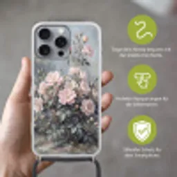 Rozen - Illustratie - Roze Hoesje iPhone 16 Pro Max met koord klein -sfeer2_DE