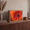 Oranje - Gerbera - Intens Light Box met batterij (Wandlamp) middel -sfeer2