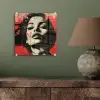 Graffiti - Vrouw - Rood - Street art - Banksy plexiglas 5mm klein -sfeer3