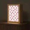 Aardbeien - Rood - Roze - Patroon Light Box met kabel (Tafellamp) klein 925 -z3d_website
