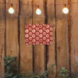 Madelief - Retro - Terracotta tuinposter los doek klein 239 -sfeer1