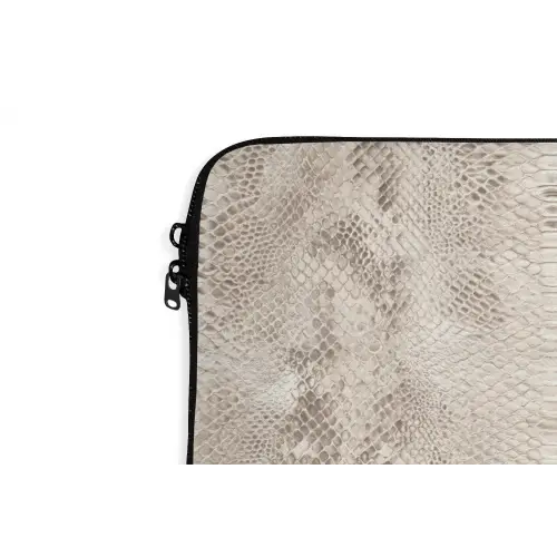 Slang - Patroon - Beige laptophoes neopreen klein 279 -detail