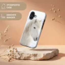 Paard - Kop - Winter - Dieren - Wit Toughcase MagSafe Apple iPhone 17 klein -USP_RandenV_DE
