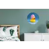 Badeend - Handdoek - Blauw Wandcirkel aluminium klein -slaapkamer