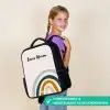 Ruwe regenboog aqua Rugzak - Zwart middel -sfeer6_NL