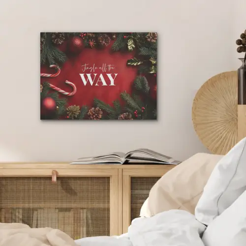 Kerst - Quote - Rood - Kerstballen PET vilt klein -sfeer3
