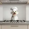 Hond - Wit - Kok keuken achterwand spatscherm klein -3d_website
