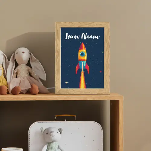 Raket - Rookwolken - Ruimte Light Box met kabel (Kinderlampje) klein -sfeer2_kind
