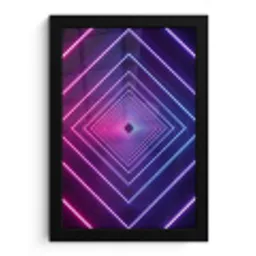 Driedimensionaal - Tunnel - Ruimte fotolijst zwart zonder passe partout klein -3d