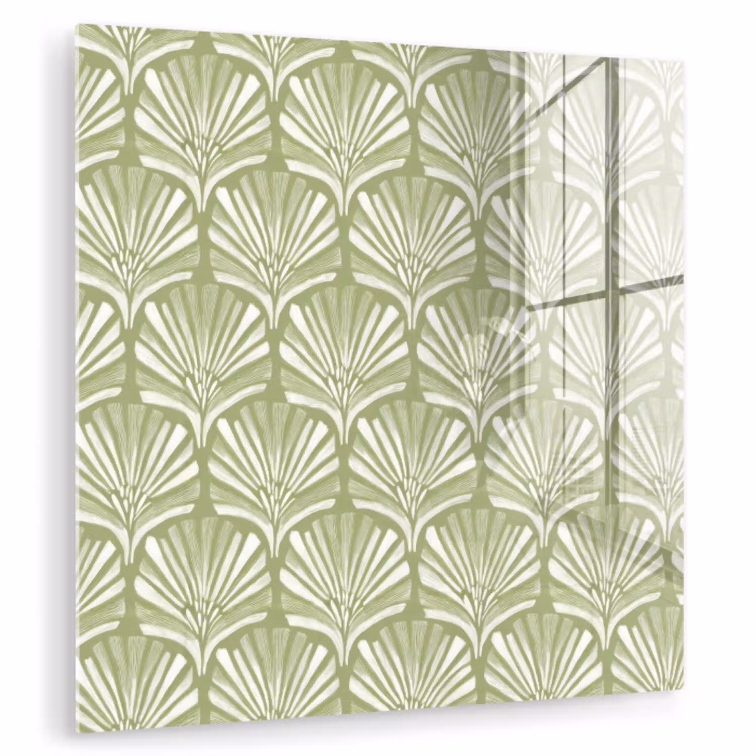 Saliegroen - Ginkgo Biloba - Waaier - Patroon plexiglas 5mm klein 11 -zzzproduct_nieuw