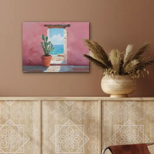 Zee - Roze - Cactus PET vilt klein -sfeer4