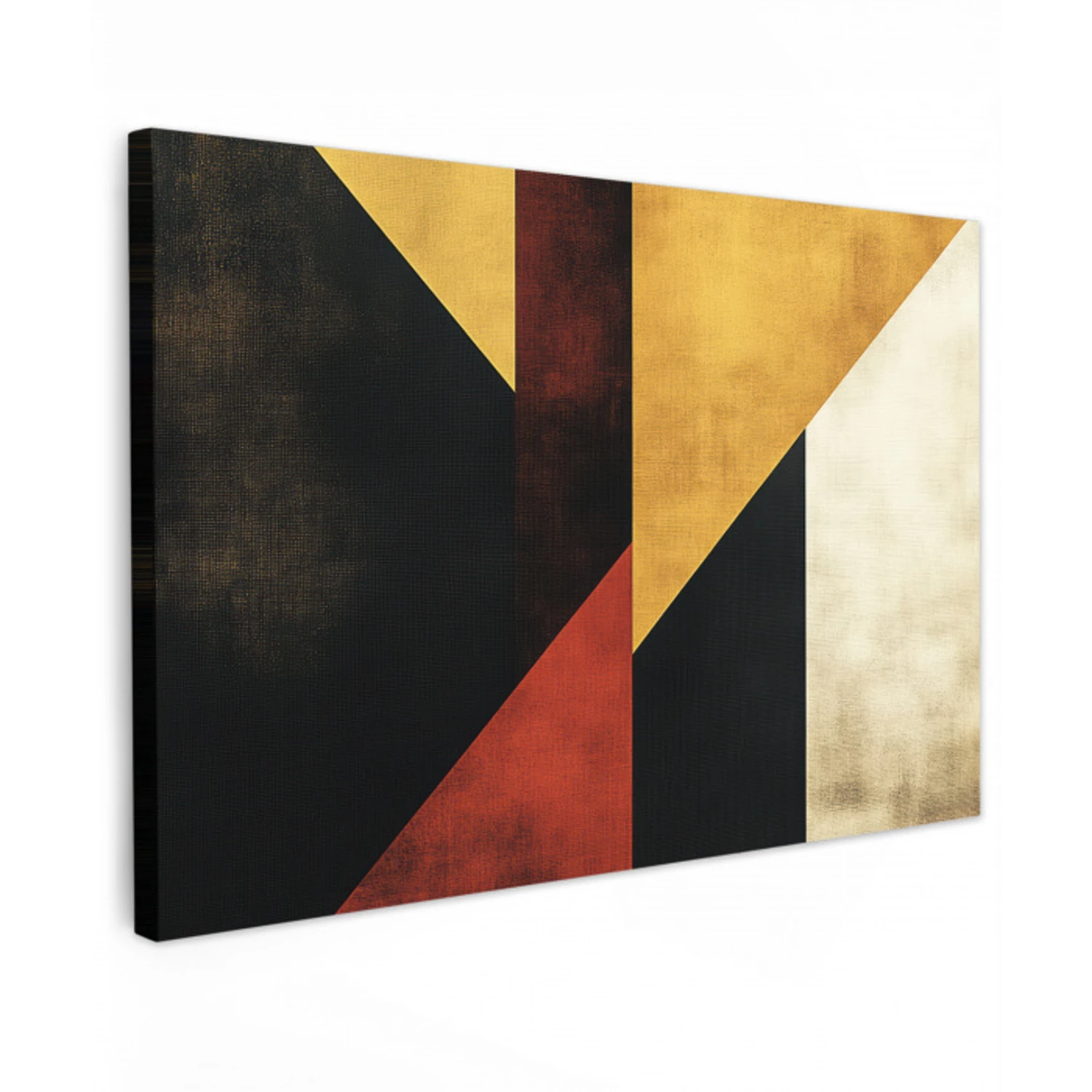 Abstract - Herfst kleuren - Goud - Vormen - Modern Tuinposter op houten frame 2 cm dik klein -3d