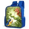 Dieren in de jungle Kinderrugzak - Blauw middel -schuin