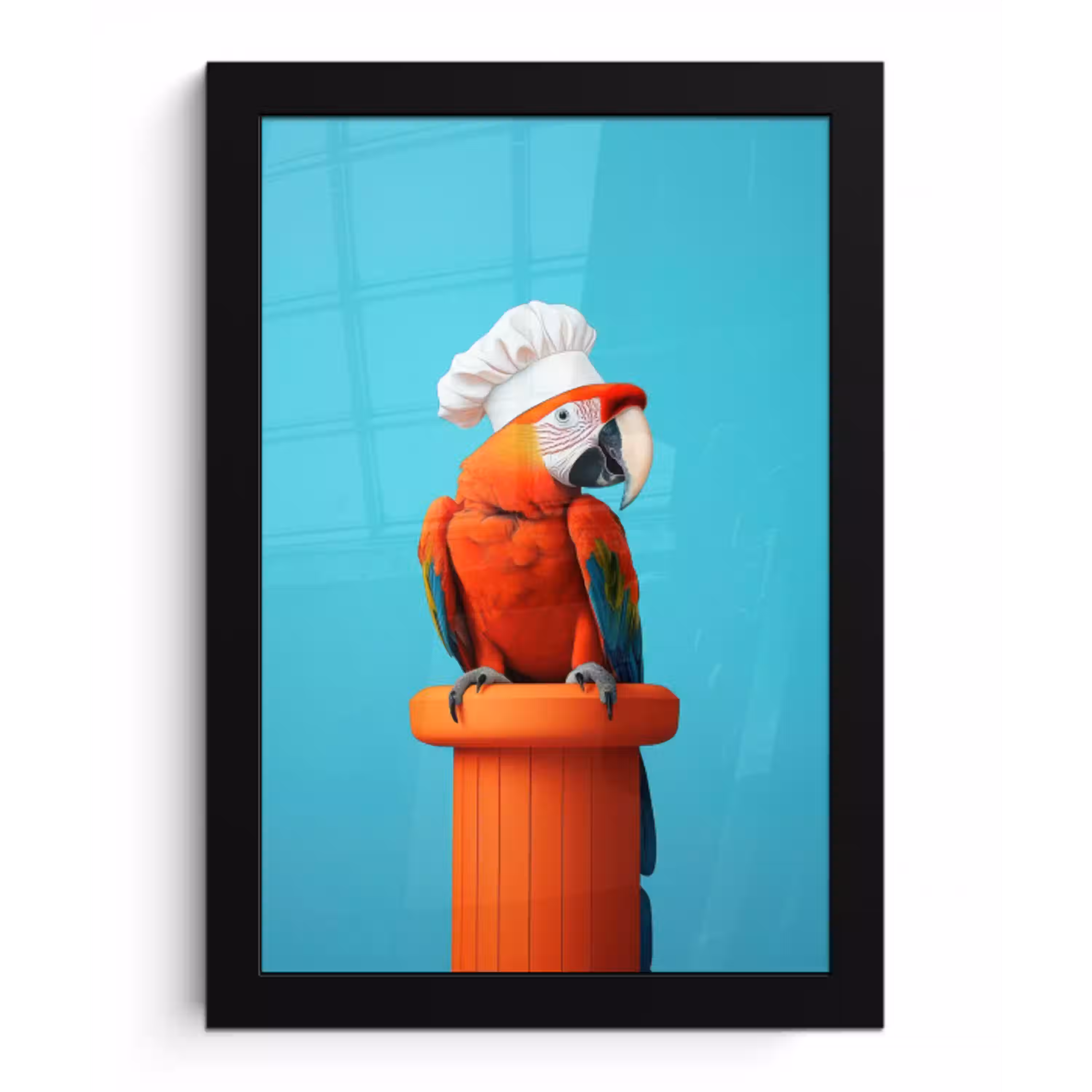 Ara - Koksmuts - Sokkel - Grappig fotolijst zwart zonder passe partout klein -3d