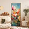 Bloemen - Watercolor - Kunst - Botanisch - Natuur deurposter klein -sfeer2