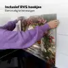 Doorkijk - Rozen - Vintage - Poort Inductie beschemer met haakjes middel -ky-ophangen-nl