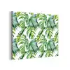 Inductie beschermer - Tropical - Bladeren - Jungle - Inductie mat aluminium wit klein -3d