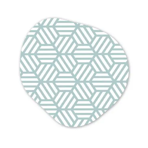 Groen - Geometrie - Patronen - Abstract Wandcirkel Organisch Forex 3mm klein 629 -3d