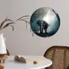 Olifant - Dieren - Licht - Bos - Natuur - Wilde dieren Wandcirkel behangsticker klein -sfeer3