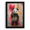 Graffiti - Panda - Ballon - Street art - Banksy fotolijst zwart zonder passe partout klein -3d