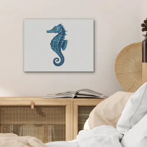 Zeepaardje - Staart - Blauw PET vilt klein -sfeer3