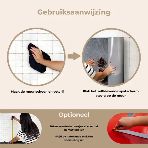 Pollepel - Kruiden - Specerijen - Industrieel keuken achterwand spatscherm klein -gebruiksaanwijzing_NL