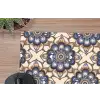 Floraal - Ornament - Blauw muismat rubber klein 262 -closeup