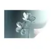 Kristal - Bloemen - Grijs Muursticker klein -3d