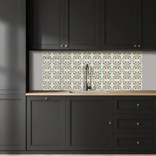 Patroon - Klassiek - Kleurrijk keuken achterwand 2 middel 871 -sfeer1
