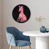 Zebra - Roze - Gestreept Fotolijst rond zonder passe partout klein -sfeer2