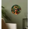 Vrouw - Panterprint - Jungle - Natuur - Luxe Wandcirkel kunststof plaat 5mm dik klein -sfeer3